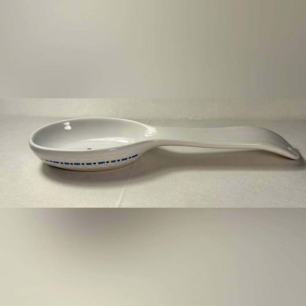Disney White and Blue Ceramic Spoon Rest